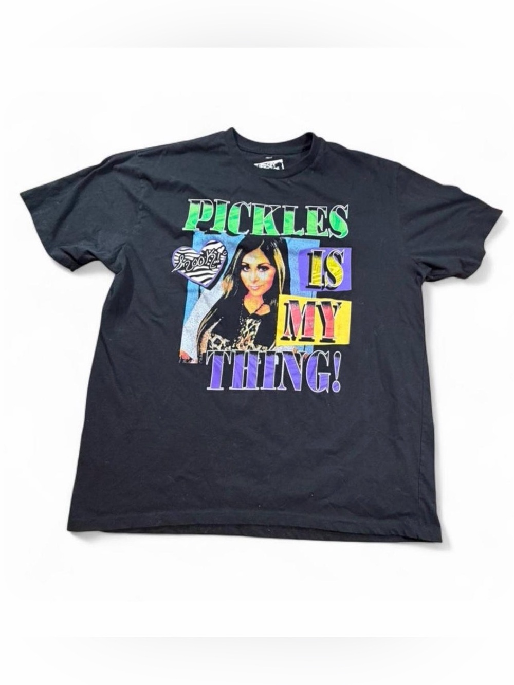 Jersey Shore Snooki “Pickles Is My Thing!” Graphic Tee XL Y2K Reality TV